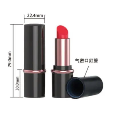 Vỏ son thỏi đen viền vàng hồng kín khí – mã NXM0607