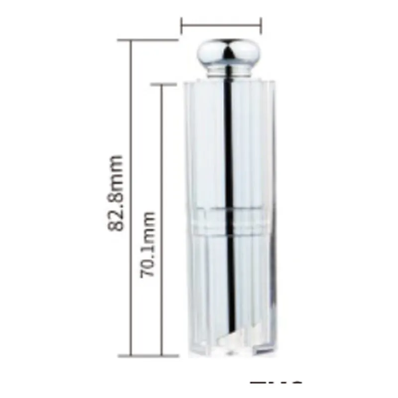 Vỏ son thỏi trong vuông nắp cầu bạc – mã NXM0668