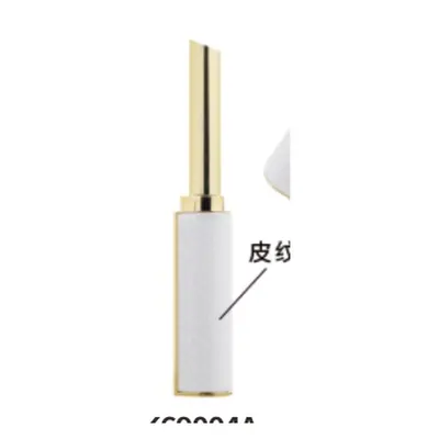 Vỏ son thỏi mảnh bọc da trắng viền vàng – ảnh 1