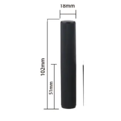 Vỏ son thỏi đen vân sọc mảnh 102mm – mã NXM0704