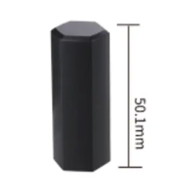 Vỏ son thỏi lục giác đen 50mm – mã NXM0706