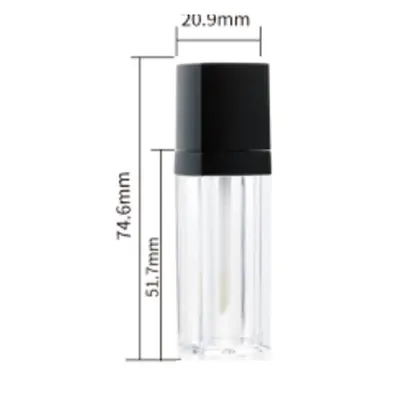 Vỏ son bóng vuông trong nắp đen 10ml – ảnh 2
