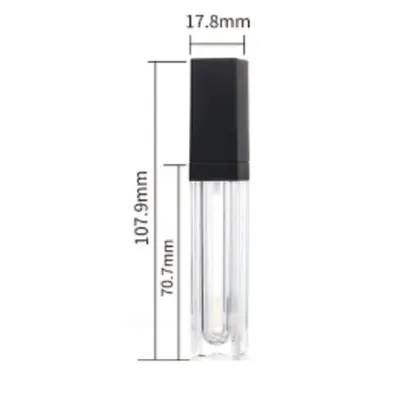 Vỏ son bóng vuông trong nắp đen / đỏ 7ml – mã NXM0714
