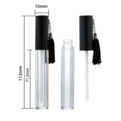 Vỏ son bóng nắp đen có tua rua 3.2ml – mã NXM0725