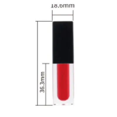 Vỏ son bóng vuông nắp đen dẹt 101mm – ảnh 3