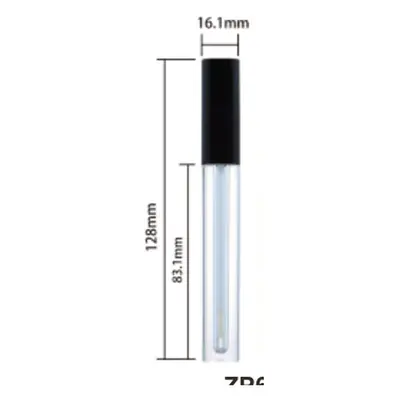 Vỏ son bóng dài nắp đen 128mm 4.2ml – ảnh 2