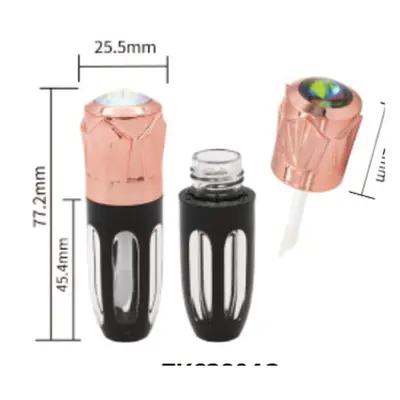 Vỏ son bóng đen nắp chạm vàng 3.2ml – ảnh 2