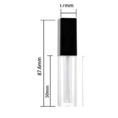 Vỏ son bóng vuông nắp đen 87mm – mã NXM0811