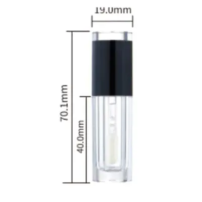 Vỏ son bóng trong khoen đen 70mm – mã NXM0823