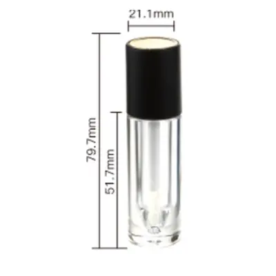 Vỏ son bóng tròn nắp trắng / đen 3.6ml – ảnh 6