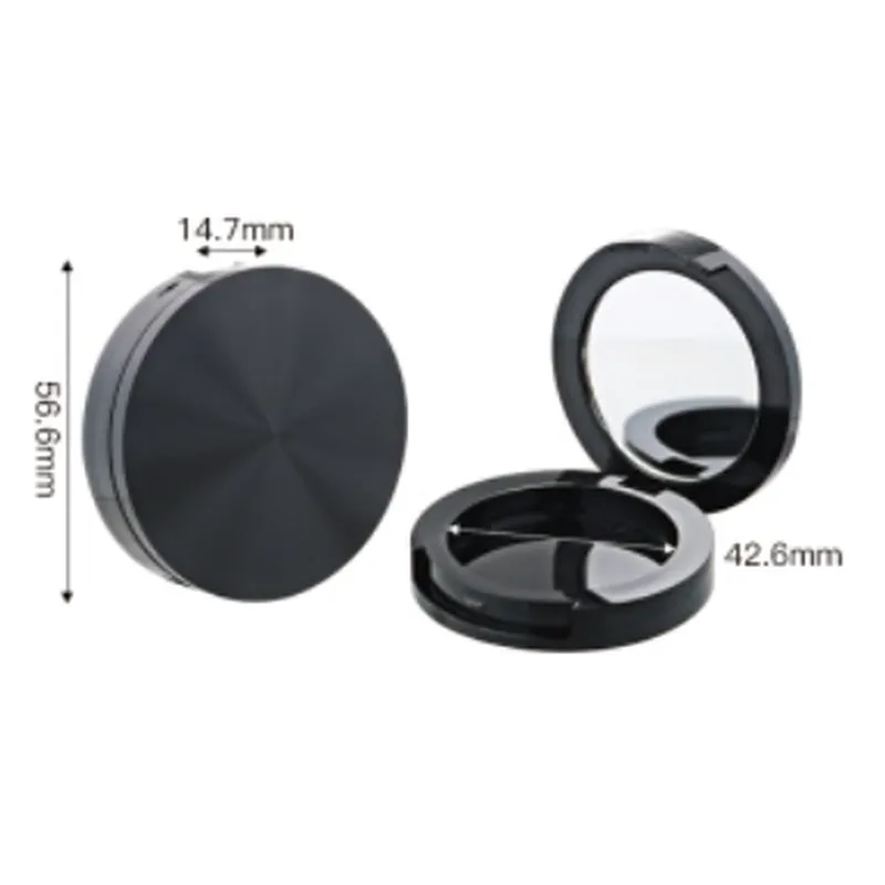 Hộp phấn tròn đen có gương 56mm – mã NXM0998