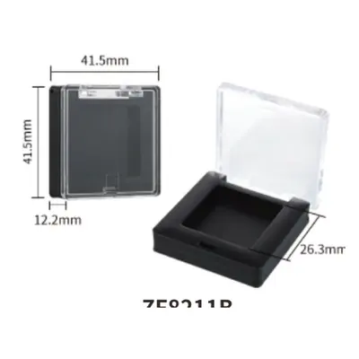 Hộp phấn vuông nhỏ đen nắp trong 41.5mm – ảnh 2