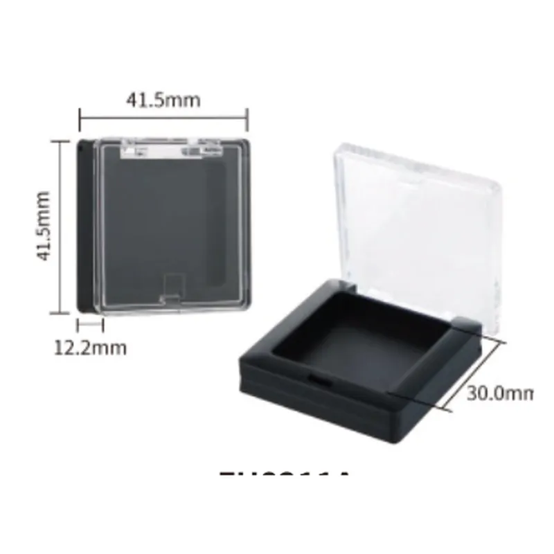 Hộp phấn vuông nhỏ đen nắp trong 41.5mm – mã NXM1002