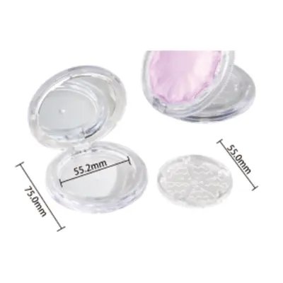 Hộp phấn tròn trong nắp vân hoa 75mm – ảnh 3