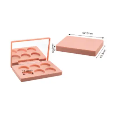 Hộp phấn vuông hồng đào có gương (1–6 ô) – ảnh 2