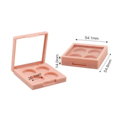 Hộp phấn vuông hồng đào có gương (1–6 ô) – ảnh 4