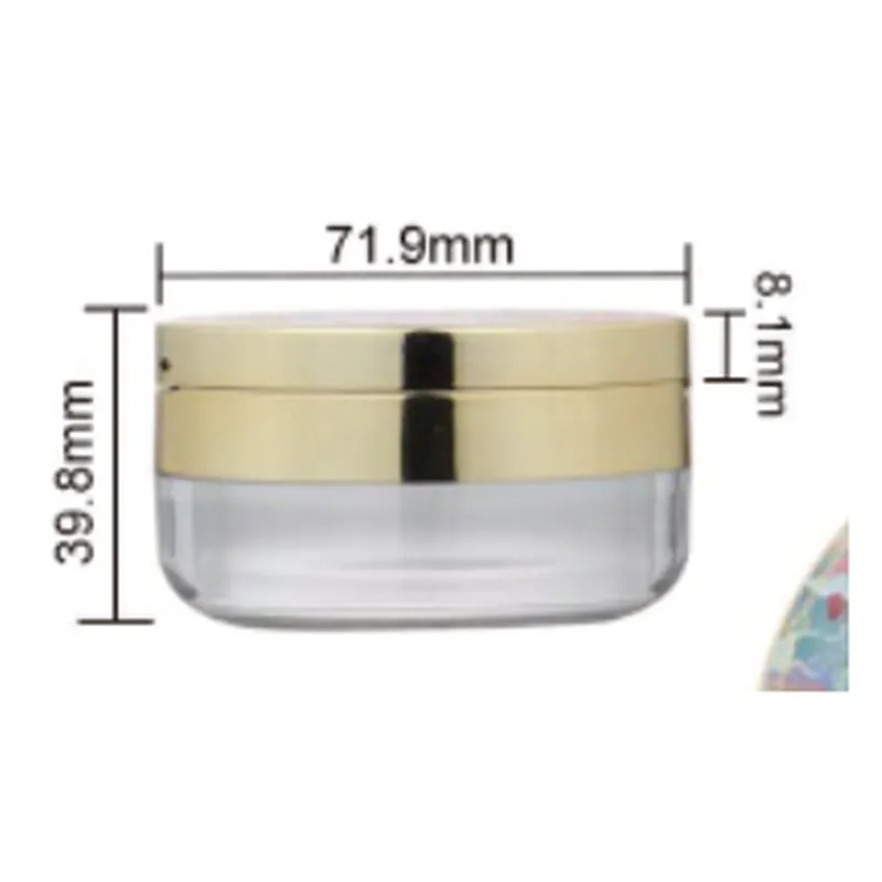 Hũ phấn phủ nắp vàng 72mm – mã NXM1056
