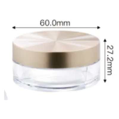 Hũ phấn phủ nắp vàng champagne vân xoáy 60mm – mã NXM1077