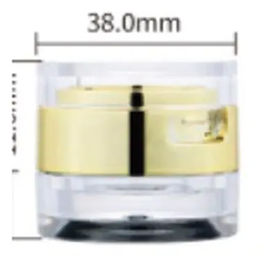 Hũ kem acrylic vuông vàng 38mm – mã NXM1097