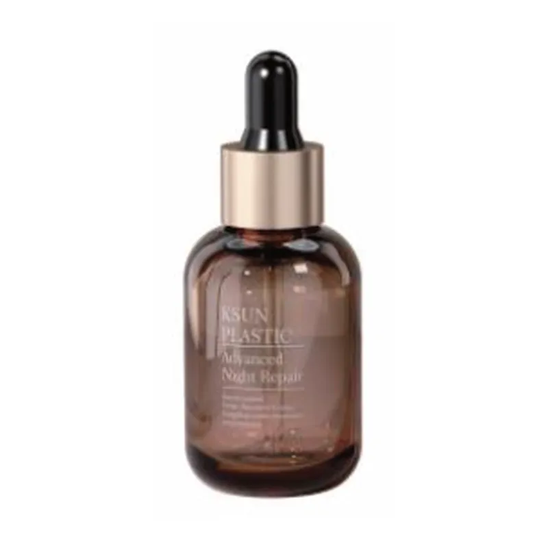 Chai serum nâu nhỏ giọt vàng hồng – mã NXP0223