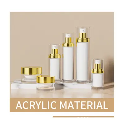 Hũ acrylic trong nắp vàng 120ml bộ – ảnh 2