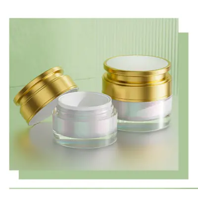 Hũ acrylic ngọc trai nắp vàng – ảnh 1