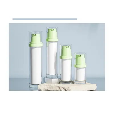 Bộ chai + hũ acrylic trắng nắp xanh mint 120ml – ảnh 2