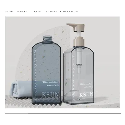 Chai lotion dẹt vai tròn (xám, xanh) – ảnh 2