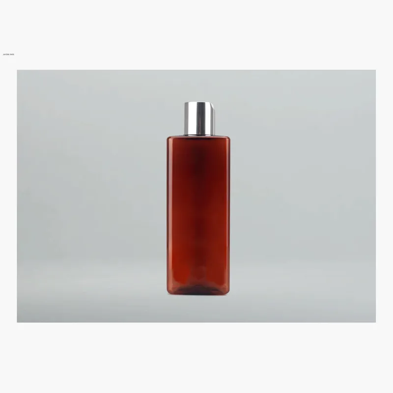 Chai vuông nâu nắp nhôm bạc – mã NXP0489