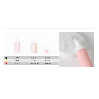 Chai PET hồng pastel nhiều cỡ – mã NXP0549