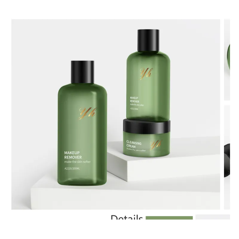 Bộ chai + hũ PET xanh olive 200ml/150ml/50g – mã NXP0552