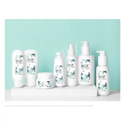 Bộ chai + hũ PET trắng xanh mint – mã NXP0560