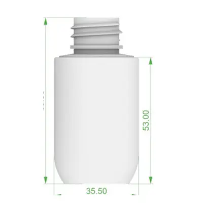 Chai PET trắng nắp viền vàng 40ml – ảnh 2