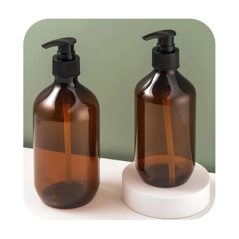 Chai PET nâu hổ phách tròn vai – mã NXP0645