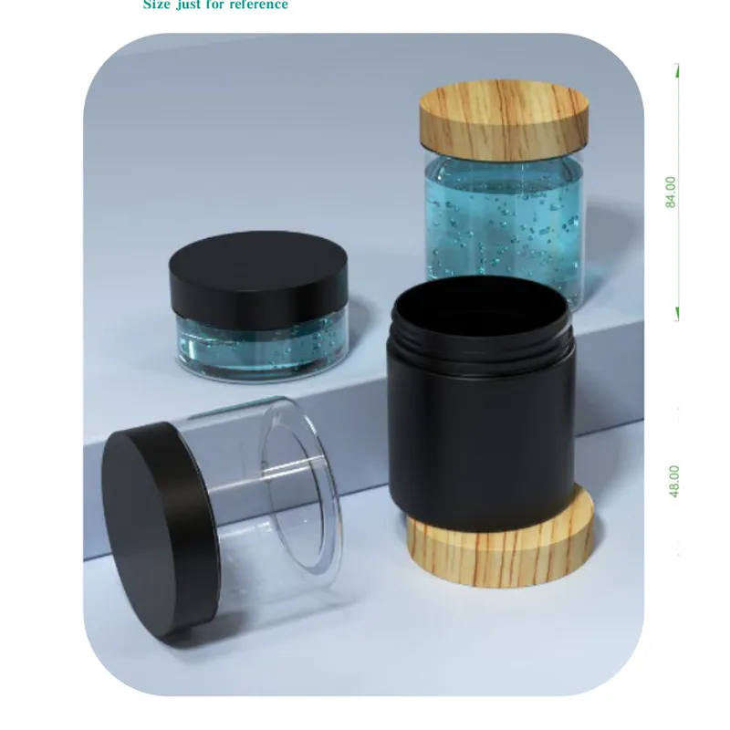 Hũ PET nắp vân gỗ 250ml–150ml – mã NXP0692