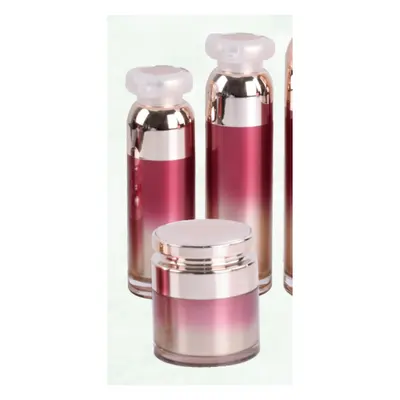 Bộ chai + hũ acrylic đỏ chuyển màu 100ml/50ml – ảnh 2