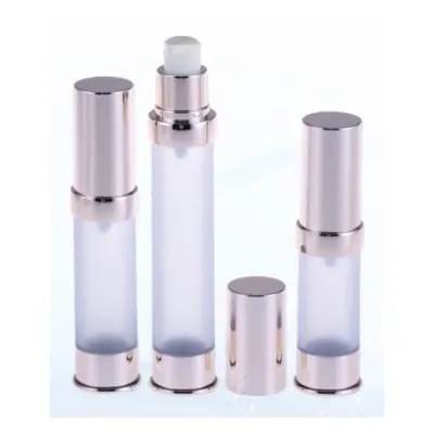Bộ chai airless acrylic mờ nắp hồng vàng – ảnh 1