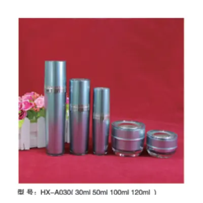 Bộ chai + hũ acrylic xanh ngọc ánh kim HX-A030 – mã NXP0785
