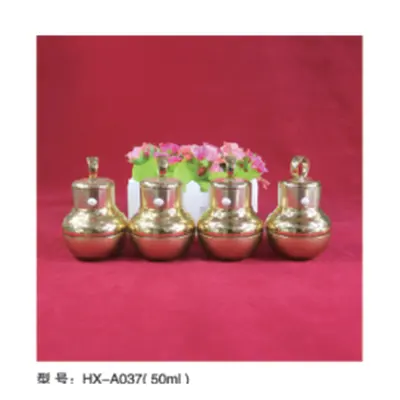 Chai acrylic dáng bầu vàng HX-A037 – mã NXP0786