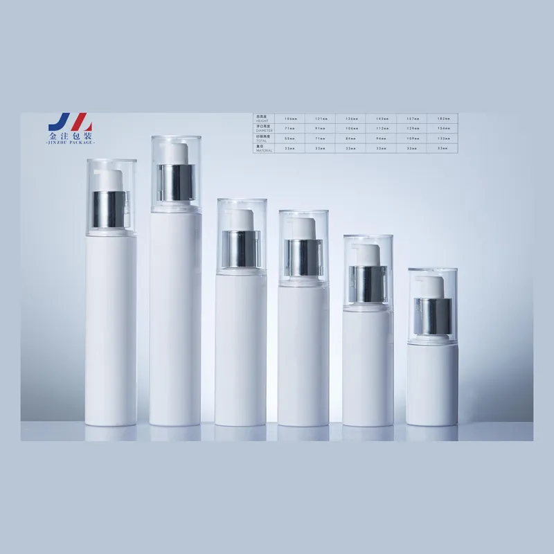 Chai trắng nắp bạc dạng airless – mã NXP0803