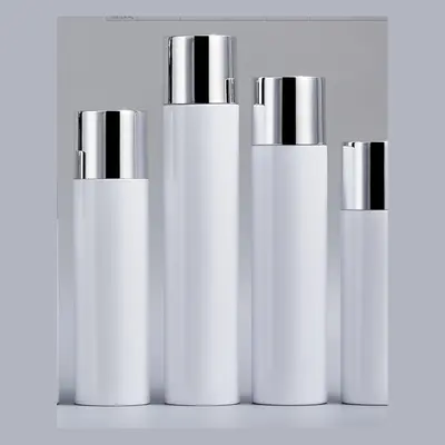 Bộ chai trắng nắp bạc + hũ – mẫu 2 – ảnh 1