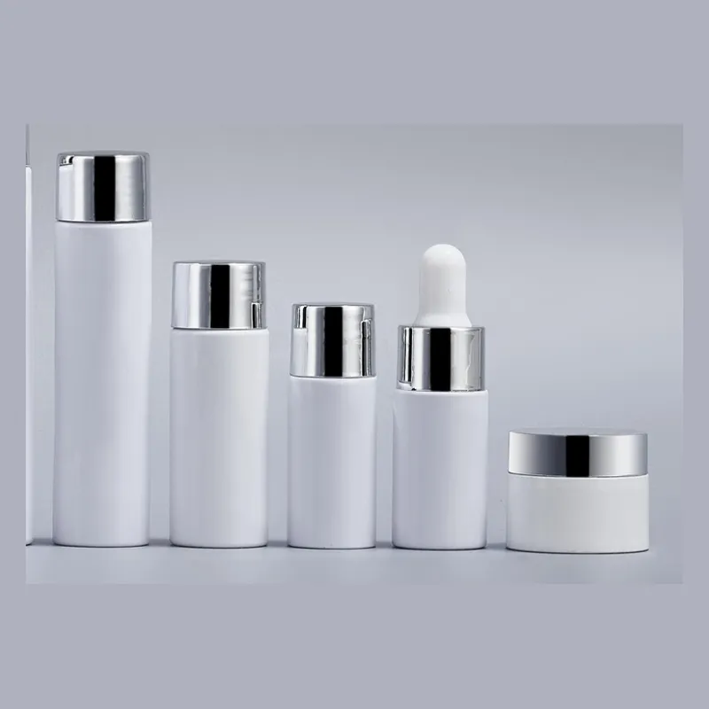 Bộ chai trắng nắp bạc + nhỏ giọt – mã NXP0819