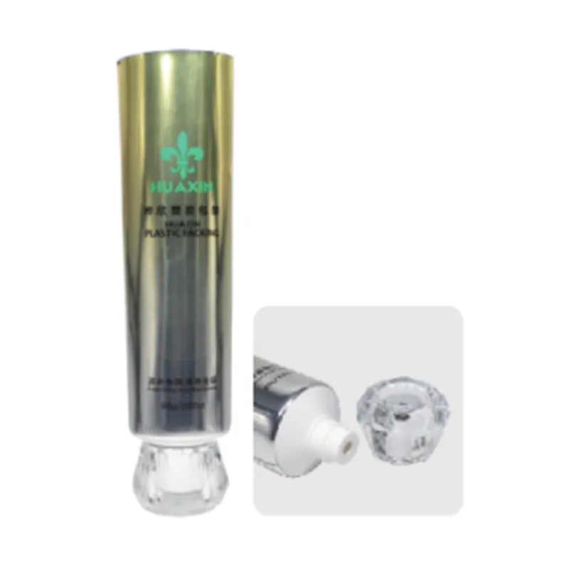 Tuýp bạc nhũ nắp acrylic kim cương – mã NXT1393