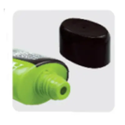 Tuýp xanh lá nắp bật đen oval – mã NXT1421