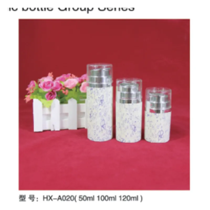 Bộ chai hút chân không acrylic trắng vân đá HX-A020 – mã NXT1594