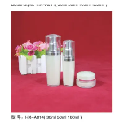 Bộ chai hút chân không acrylic trắng ngọc HX-A014 – mã NXT1597
