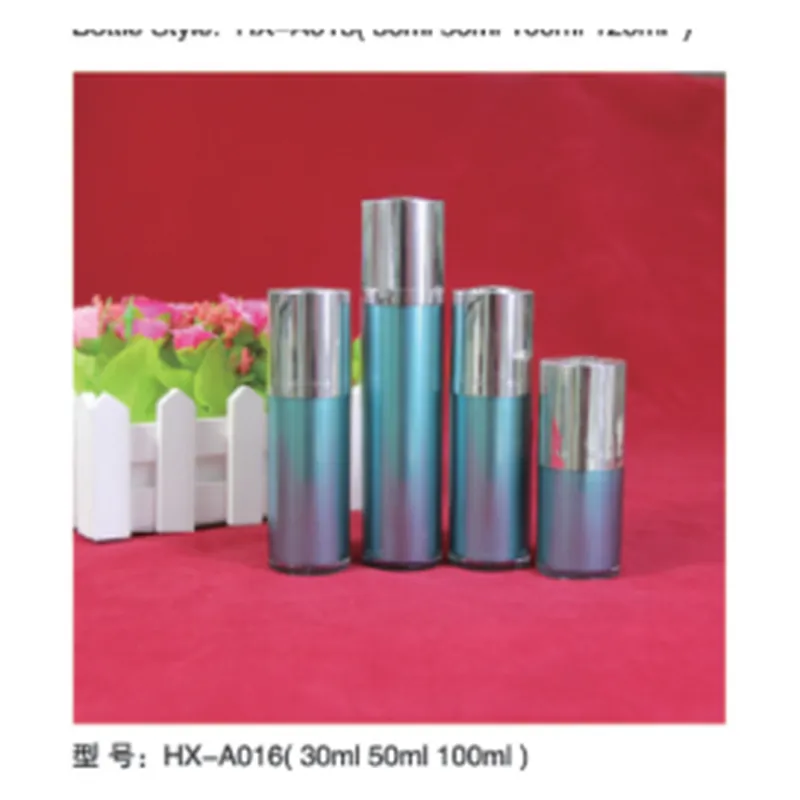 Bộ chai hút chân không acrylic xanh ngọc chuyển màu HX-A016 – mã NXT1602