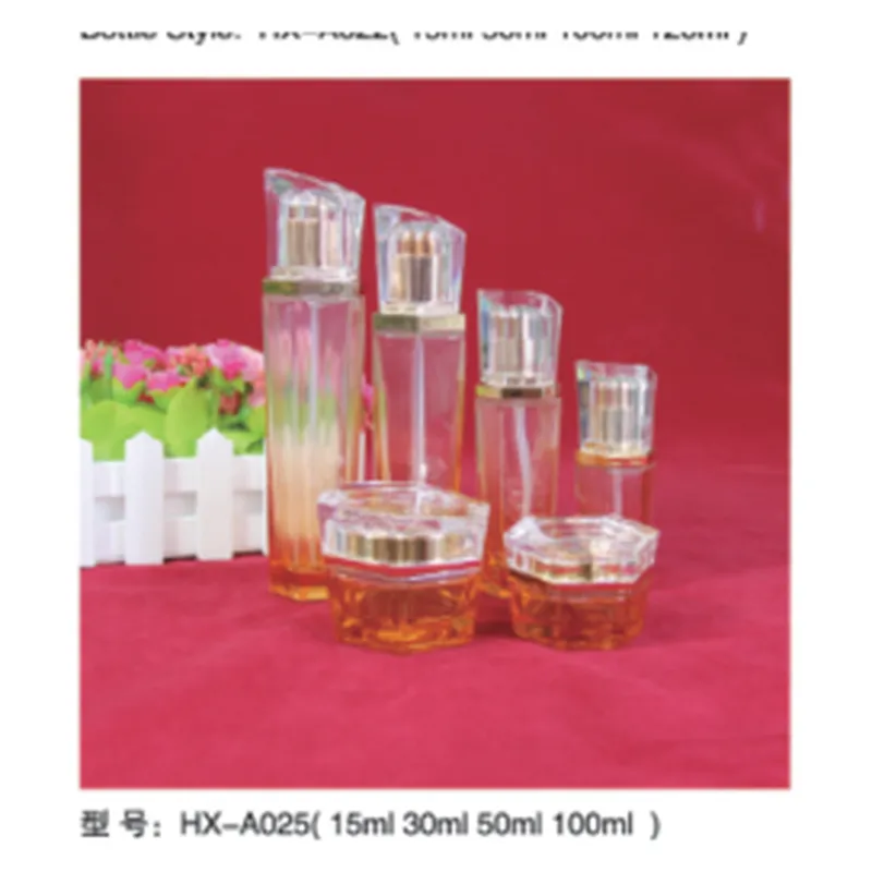 Bộ chai + hũ acrylic cam chuyển trong HX-A025 – mã NXT1605