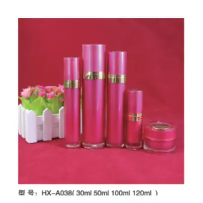 Bộ chai + hũ acrylic hồng cánh sen HX-A038 – mã NXT1610