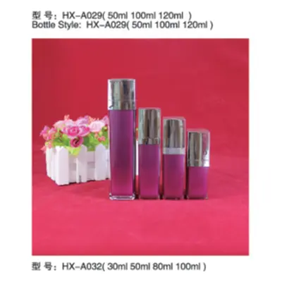 Bộ chai hút chân không acrylic tím hồng HX-A032 – mã NXT1613